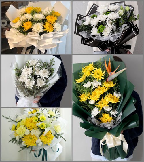 四川成都彭州市丽春镇黄龙村白事花束代送